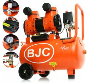 Sprężarka cichy kompresor bezolejowy 24l do prób ciśnieniowych 8 bar. BJC