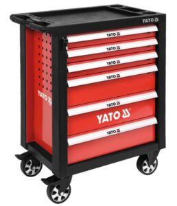Szafka serwisowa wózek narzędziowy 6 szuflad skrętne koła. YT-55299 YATO