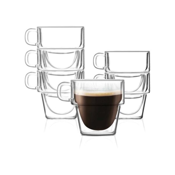 Komplet 6 szklanek do espresso z podwójną ścianką 150ml. Senso