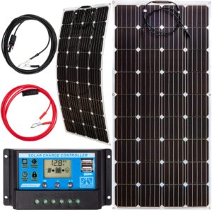 Zestaw solarny fotowoltaiczny. FLEXI elastyczny 160W 12V (Panel solarny 160W, Regulator napięcia 10A) VOLT POLSKA