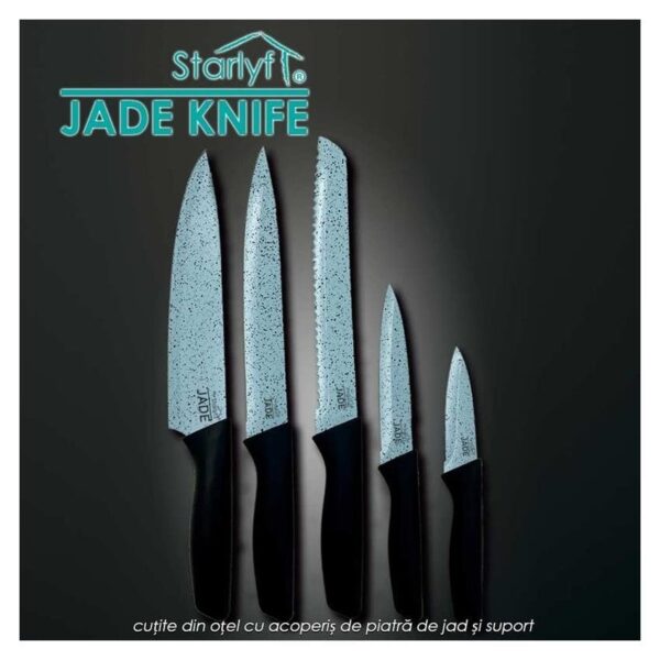 Starlyf. Jade. Knife - zestaw 5 noży ze stojakiem