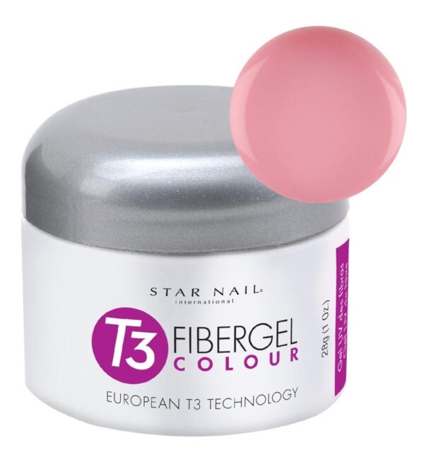 Żel. T-3 FIBERGEL UV/LED pinker pink 28 g (niekryjący)