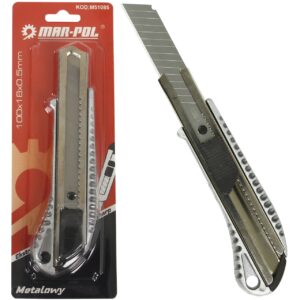 Nóż nożyk aluminiowy uniwersalny 18 mm (do tapet, wykładzin) MAR-POL