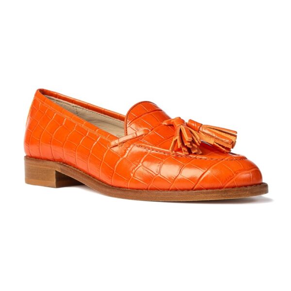 Pomarańczowe tassel loafer Cavaccino z chwostami  39