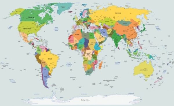 Fototapeta World Map Mapa Świata P8