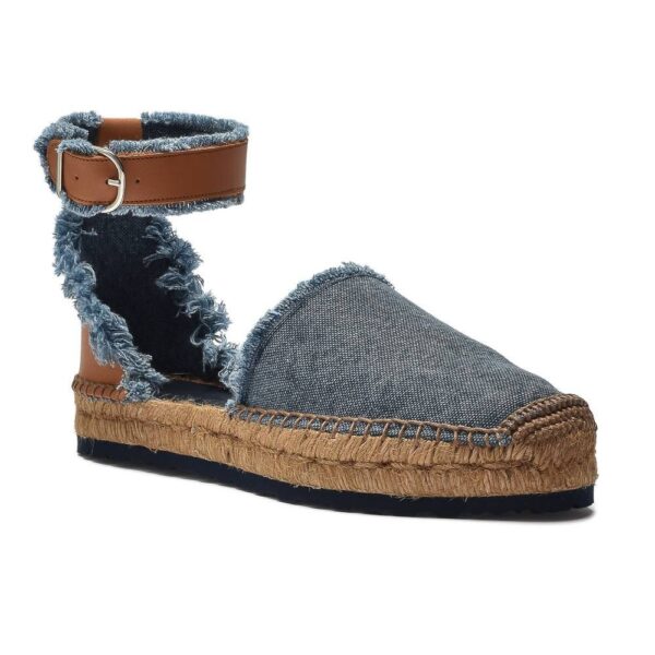 Espadryle lniane niebieskie 40