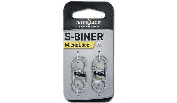 Karabińczyk Nite Ize S-Biner MicroLock - Stalowy - 2Pack - LSBM-11-2R3