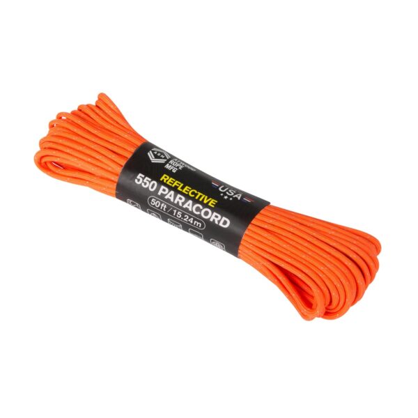 Linka Paracord 550 ATWOOD (3,4mm/15 m) Nylon REFLECTIVE NEON ORANGE (CD-PR5-NL-0P)