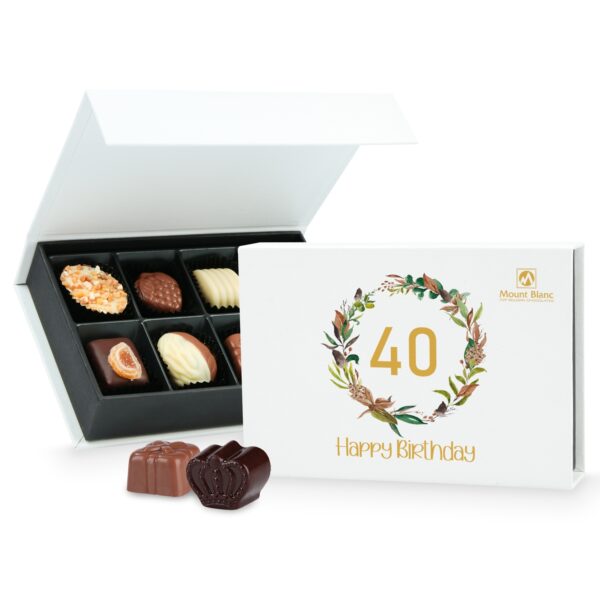 Urodzinowe czekoladki z Twoim napisem Chocolate Box Mini White