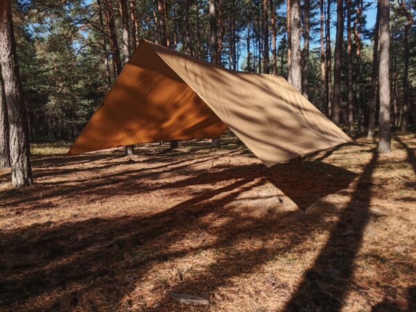 Tarp turystyczny płachta biwakowa 3mx4m TigerWood Coyote (TW.TARP3X4COYOTE)