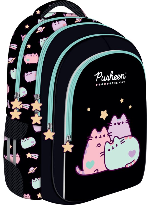 Plecak 4 komorowy czarny Pusheen pastel Bambino