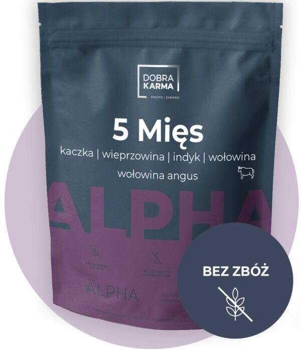 LINIA ALPHA 5 mięs - kaczka | wieprzowina | indyk | wołowina | wołowina angus 10 kg