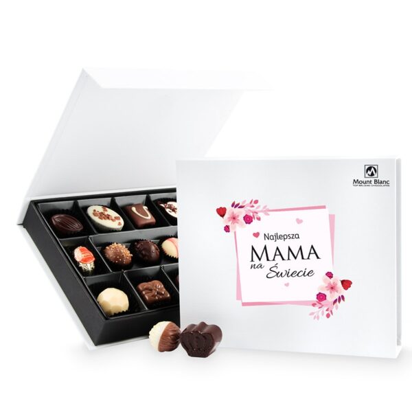 Czekoladki Chocolate Box White Medium z okazji Dnia Matki