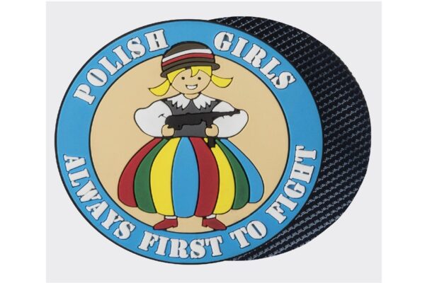 Emblemat Helikon "POLISH GIRLS" PVC Niebieski