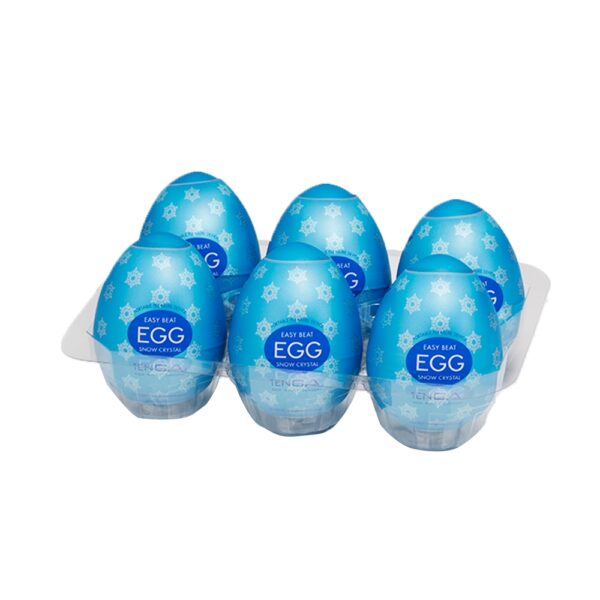 Tenga - Jednorazowy Ssący Masturbator Męski Egg Snow 6 Szt