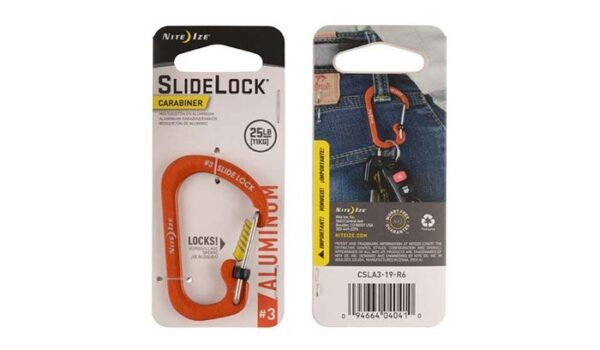 Karabińczyk Nite Ize SlideLock Carabiner Aluminum #3 - Orange - CSLA3-19-R6