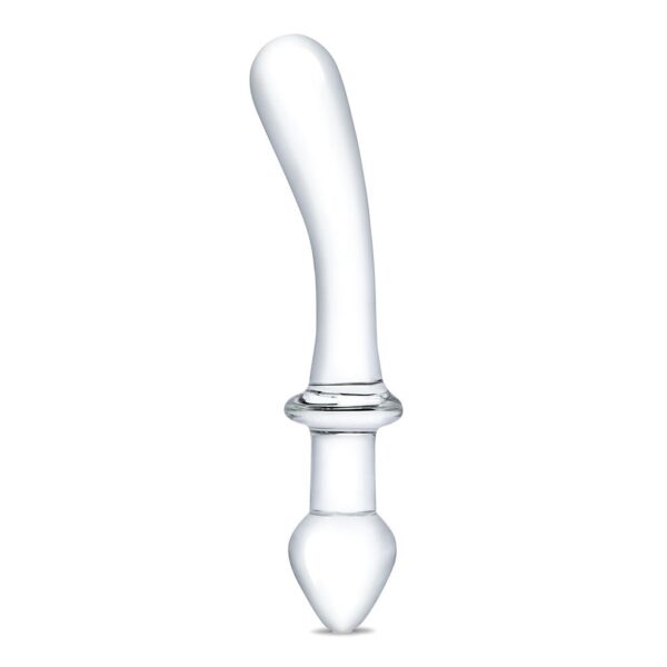 Glas - Podwójne Szklane Dildo Classic Curved Dual Ended Przezroczyste 23 cm