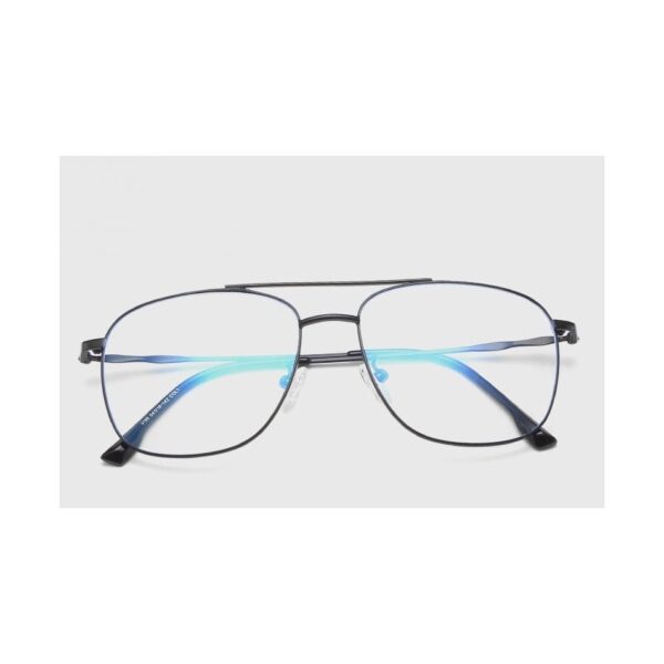 Czarne okulary aviator zerówki filtr Blue Light do komputera 2547-3