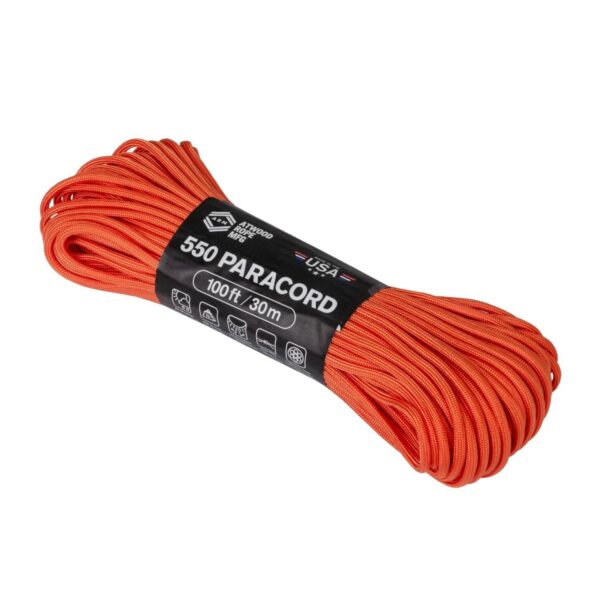 Linka Paracord 550 ATWOOD (4mm/30m) Nylon PARAPOCALYPSE ciemny pomarańcz (CD-PC1-NL-95)