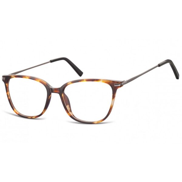 Okulary oprawki zerówki korekcyjne Nerdy Unisex Sunoptic AC26A bursztynowe