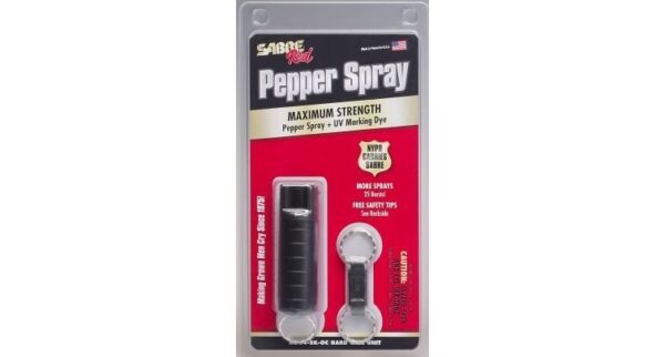 Gaz pieprzowy Sabre Red 16ml, czarny brelok (P-CL-HC-14-BK-OC)