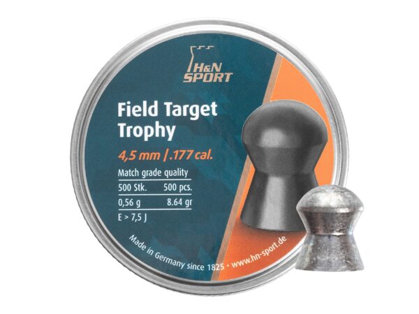 Śrut 4,5 mm diabolo H&N Field Target Trophy 500szt. półokrągły (92104500005)