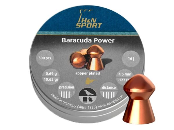 Śrut 4,5 mm diabolo H&N Baracuda Power  300 szt. półokrągły (92064500003HN)