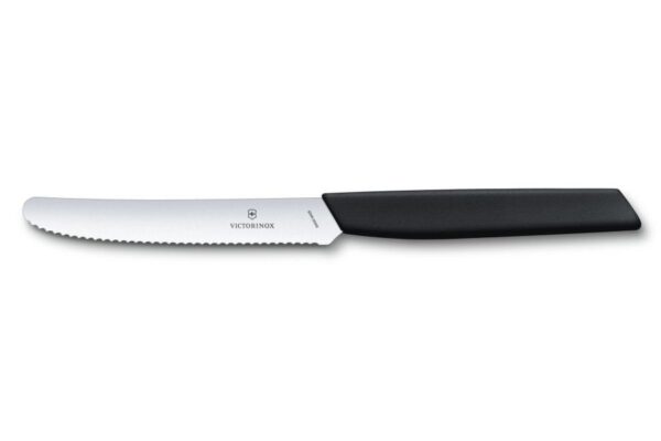 Nóż kuchenny Victorinox Swiss Modern, ostrze ząbkowane 11 cm czarny