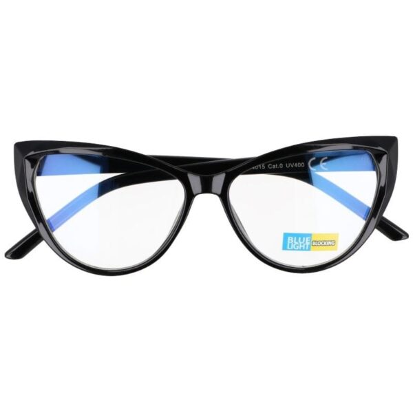 Okulary kocie do komputera damskie z filtrem BLUE Light zerówki 2591