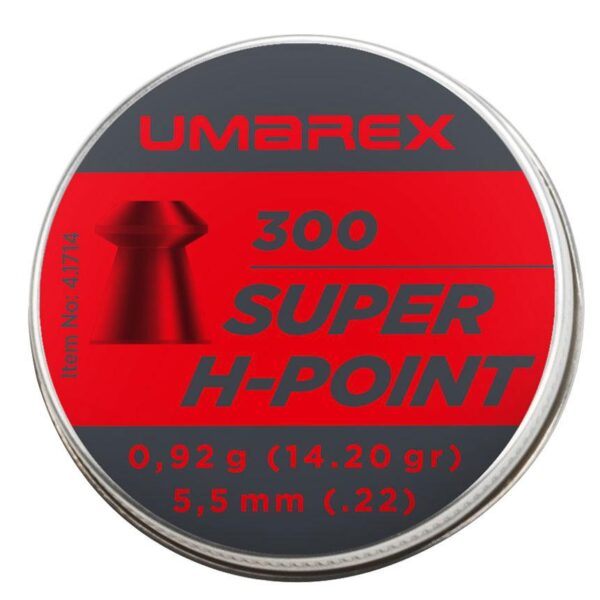 Śrut 4,5 mm diabolo Umarex Super H-Point zagłębienie 4,5 mm 300 szt. z otworem (4.1714)