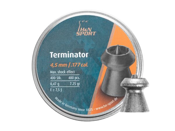 Śrut 4,5 mm diabolo H&N Terminator  400 szt. szpiczasty (92214500003HN)