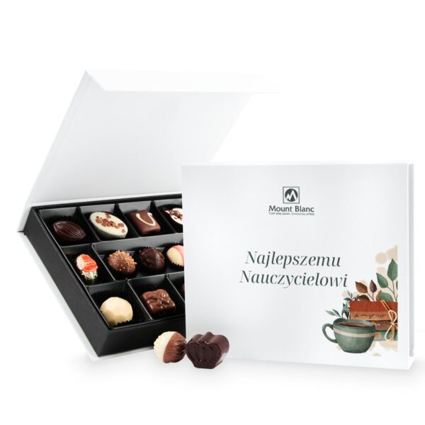 Bombonierka Chocolate Box Medium White Najlepszemu Nauczycielowi