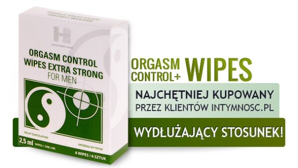 Chusteczki przedłużające stosunek ze środkiem opóźniającym - Orgasm Control Wipes x 6