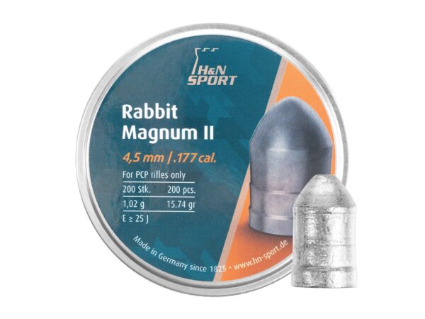 Śrut 4,5 mm diabolo H&N Rabbit Magnum II  200 szt. półokrągły (92254500003)