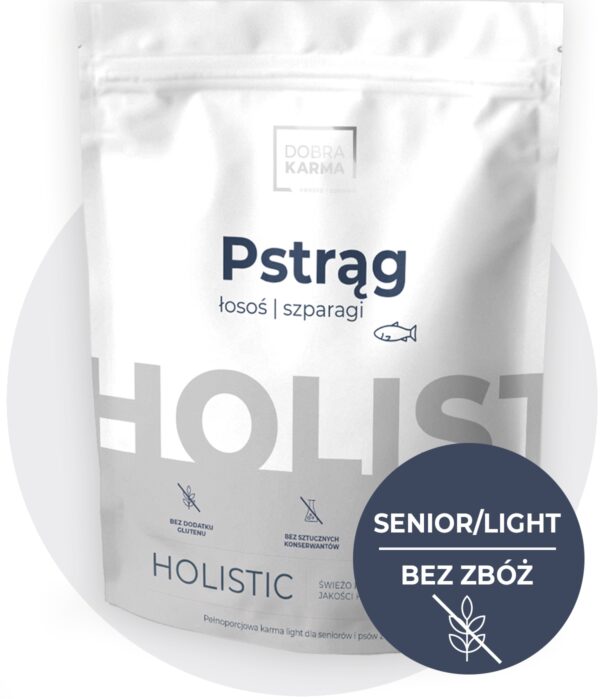 LINIA HOLISTIC - pstrąg | łosoś | szparagi 8 kg (4x2kg)