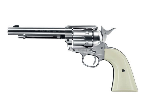 Rewolwer wiatrówka COLT Peacemaker SAA nikiel 4,5 mm BB 6-strzał. CO2 (5.8309)