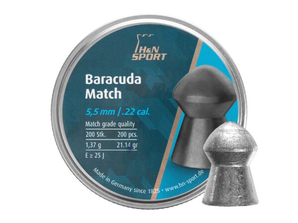 Śrut 5,51 mm diabolo H&N Baracuda Match  200 szt. półokrągły (92285510003)