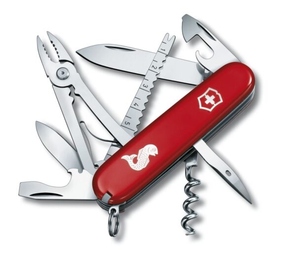 Scyzoryk Victorinox Angler, 18 funkcji, dł.91 mm, czerwony (1.3653.72)