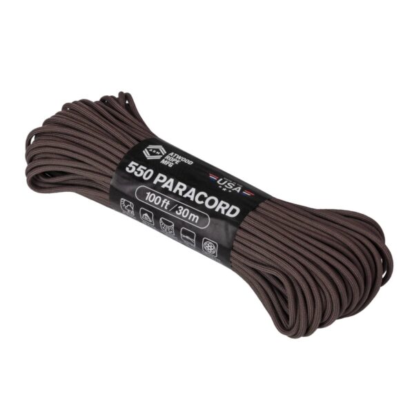 Linka Paracord 550 ATWOOD (4mm/30m) Nylon U.S. BROWN (CD-PC1-NL-30)