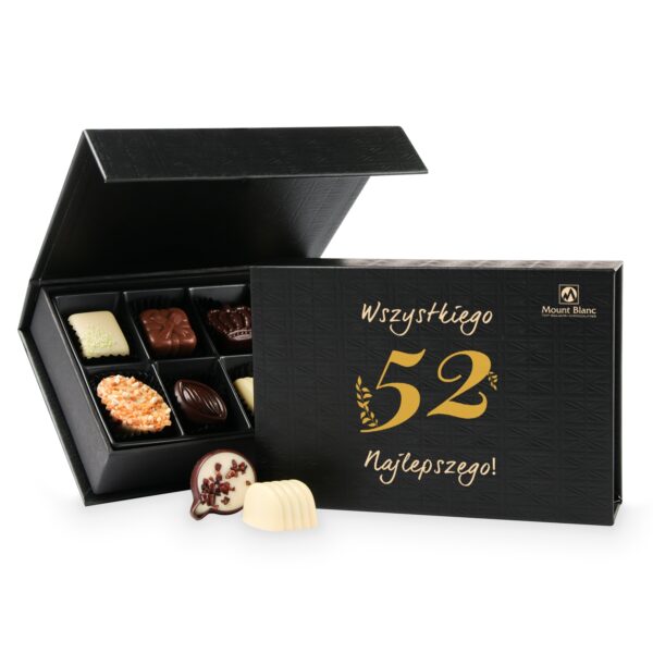 Prezent na urodziny dla mężczyzny Chocolate Box Mini Black z Twoim napisem