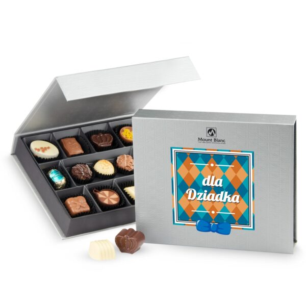 Prezent dla dziadka Chocolate Box Medium Silver