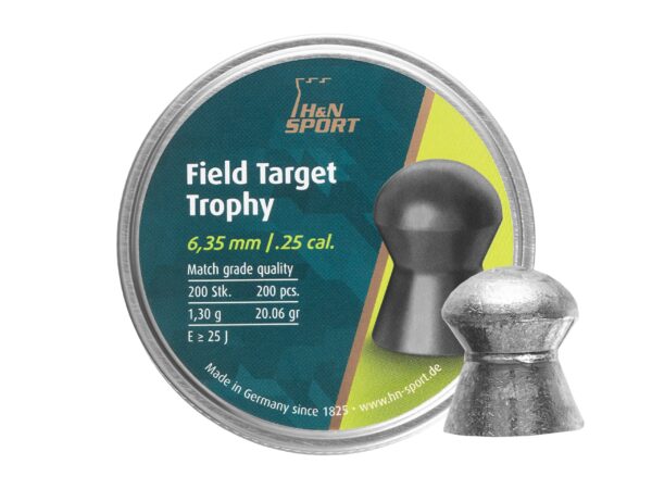 Śrut 6,35 mm diabolo H&N Field Target Trophy  200 szt. półokrągły (92106350003)