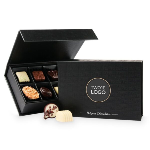 Czekoladki firmowe Chocolate Box Black Mini z Twoim logo