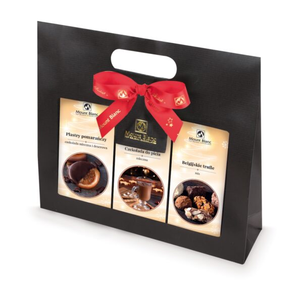 Praliny belgijskie na Gwiazdkę Gift Bag Black no.2