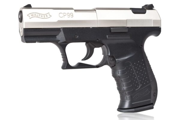 Pistolet wiatrówka WALTHER CP99 Nikiel 8-strzał. CO2 4,5 mm Diabolo (412.00.01)