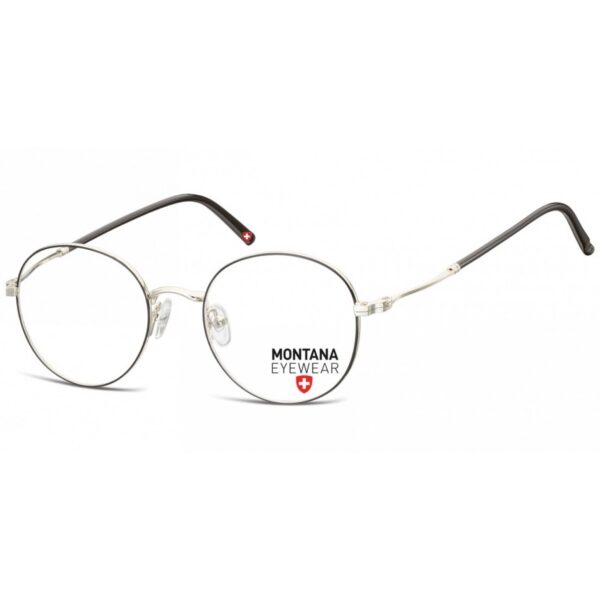 Lenonki okulary Oprawki optyczne MM598 czarno-srebrne