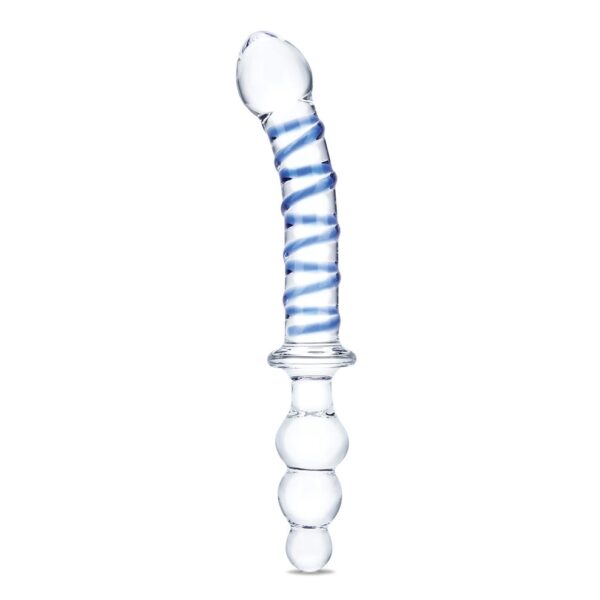 Kopia Glas - Dwustronne Szklane Dildo Twister Przezroczyste 23.5 cm