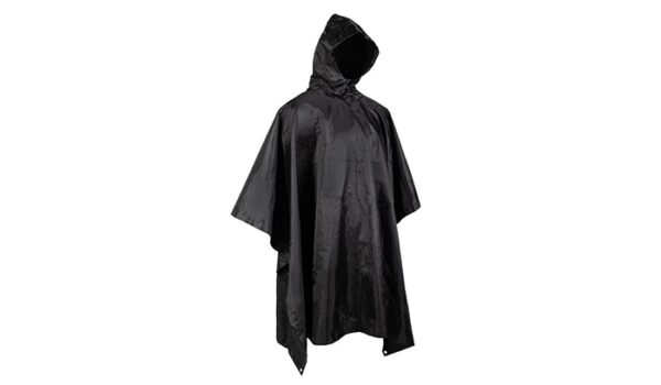 Poncho pałatka peleryna przeciwdeszczowe Mil-Tec Basic - Czarny - 10628002