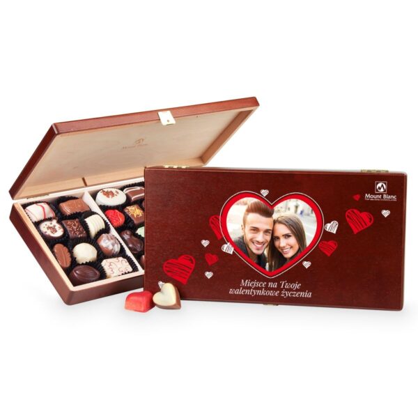 Czekoladki na Walentynki Decor Trio Dark Happy Valentine's Day z Twoim tekstem