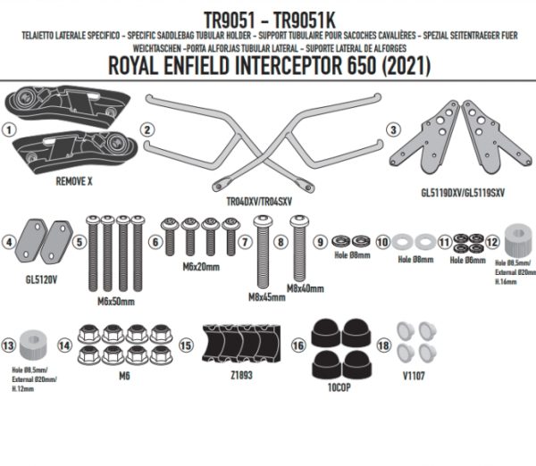 KAPPA STELAŻ POD SAKWY REMOVE-X ROYAL ENFIELD INTR